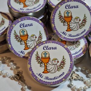 Mini Rosario en Latita personalizada