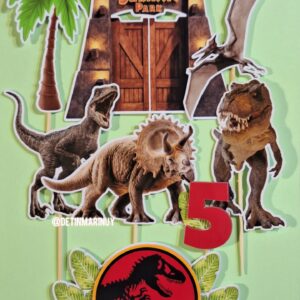 Topper de torta de Jurassic Park Personalizado