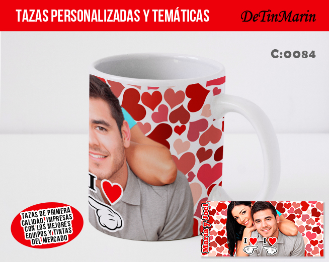 Taza personalizada Enamorados con foto (Cod.0084)
