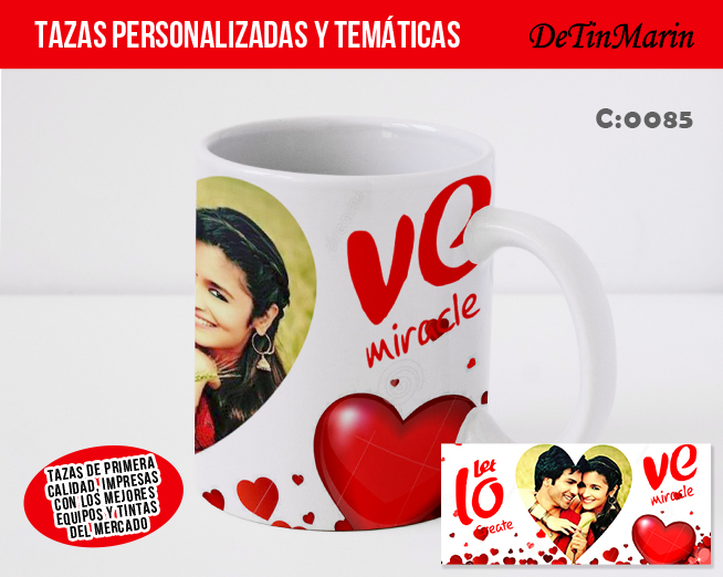 Taza personalizada Enamorados con foto (Cod.0085)