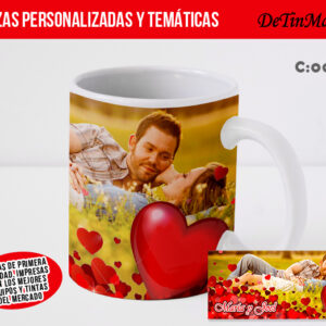 Taza personalizada Enamorados con nombres (Cod.0086)