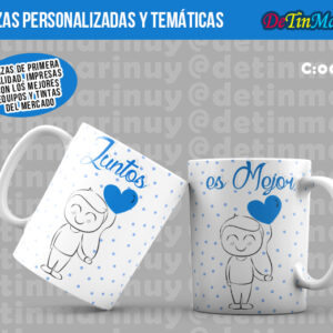 2 Tazas Regalo San Valentin "Te amo pero no es para tanto..." (Cod.0048)