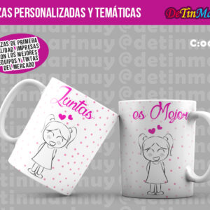2 Tazas Regalo San Valentin "Te amo pero no es para tanto..." (Cod.0047)