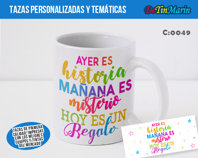Tazas con Frases Motivadoras (Cod.0049)