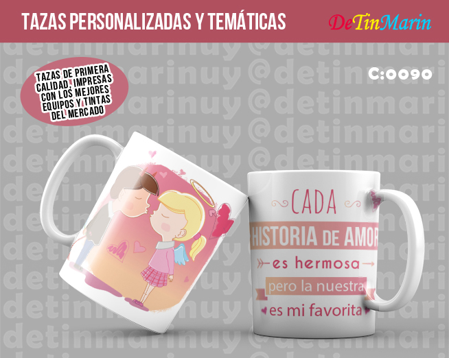 Taza para San Valentin Pareja de enamorados (Cod.0090)