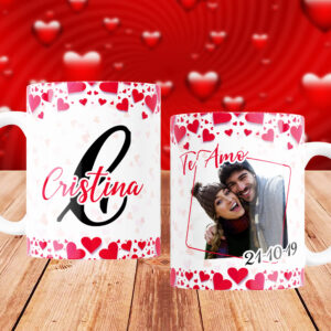 Taza personalizada San Valentin con foto y nombre (Cod.0019)