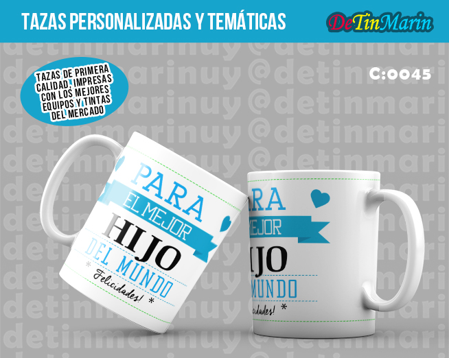 Taza "Mejor Hijo del Mundo" (Cod.0045)