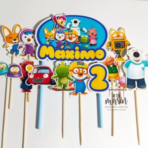 Topper de torta personalizado de Pororo