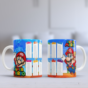 Taza con Tablas de Multiplicar - Super Mario (0153)