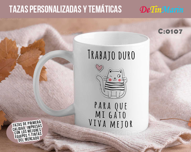 Tazas Gatitos con Frases Divertidas (Cod.0107)