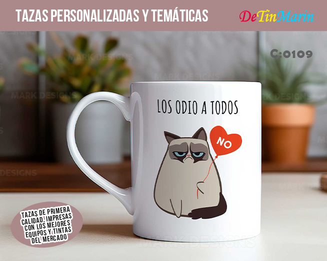 Tazas Gatitos con Frases Divertidas (Cod.0109)