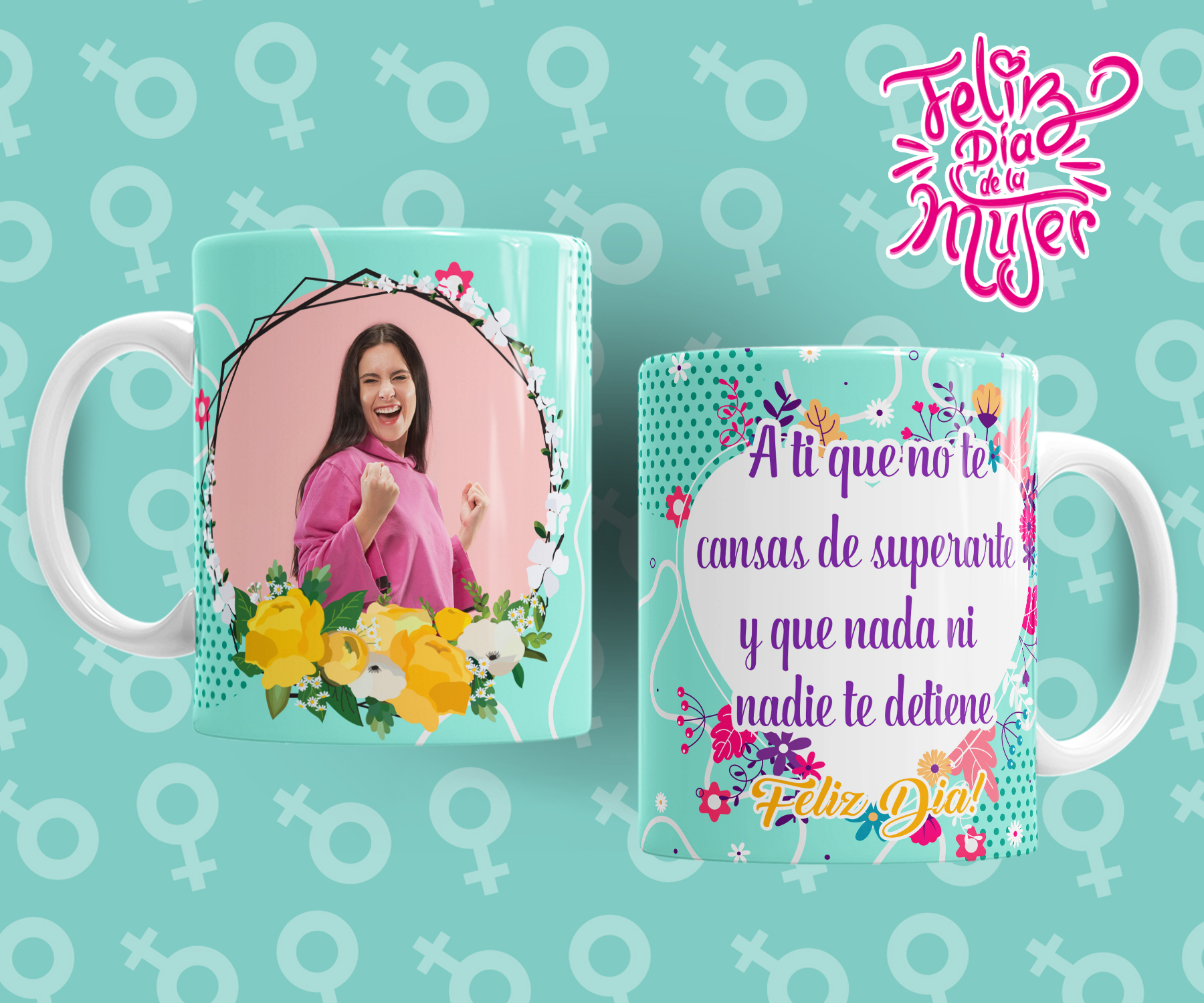 Taza personalizada Feliz Dia de la Mujer (0165)