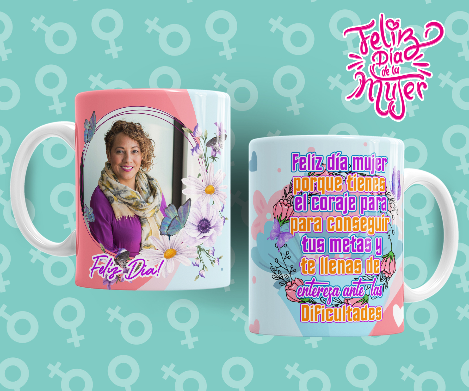 Taza personalizada Feliz Dia de la Mujer (0168)