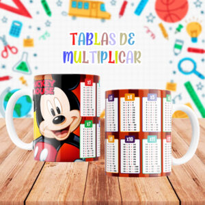Taza con Tablas de Multiplicar - Mickey Mouse (0134)