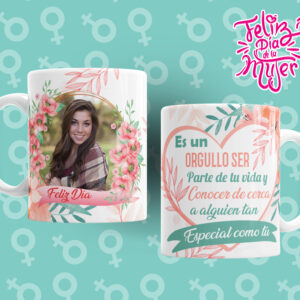 Taza personalizada Feliz Dia de la Mujer (0170)