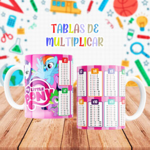 Taza con Tablas de Multiplicar - My Little Pony (0137)
