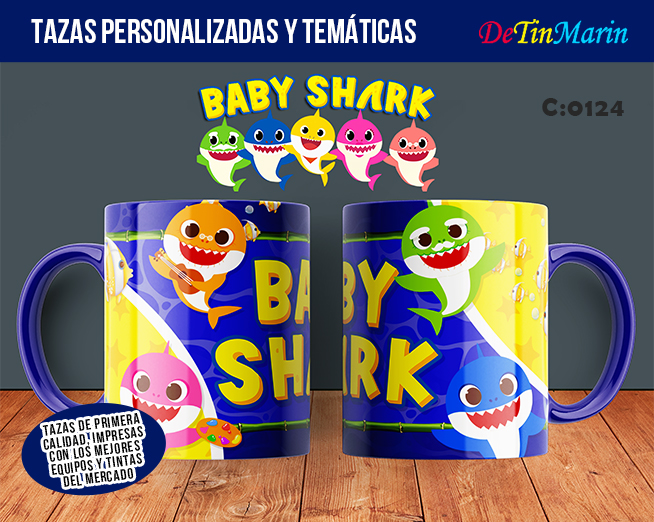 Taza personalizada de Baby Shark (Cod.0124)