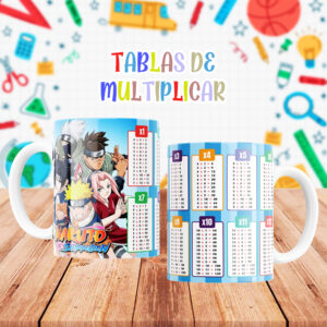 Taza con Tablas de Multiplicar - Naruto (0138)