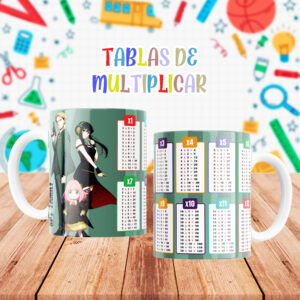 Taza con Tablas de Multiplicar - Spy x family (0142)