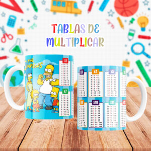 Taza con Tablas de Multiplicar - Los Simpsons (0143)