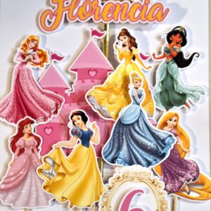 Topper de torta personalizado de Las Princesas de Disney