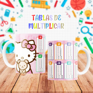 Taza con Tablas de Multiplicar - Hello Kitty (0132)