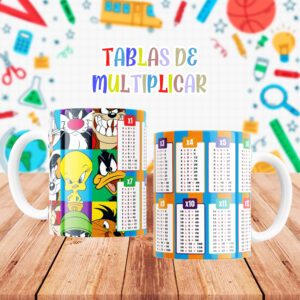 Taza con Tablas de Multiplicar - Looney Tunes (0133)