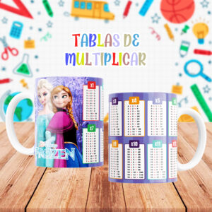 Taza con Tablas de Multiplicar - Frozen (0131)