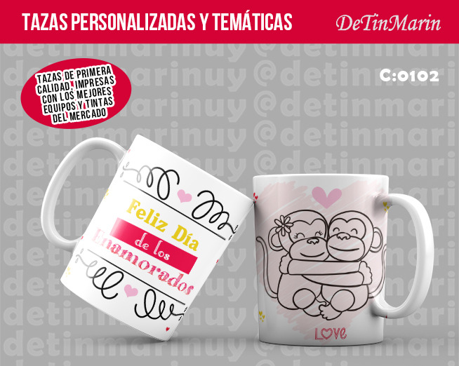 Taza para San Valentin Pareja de enamorados (Cod.0102)
