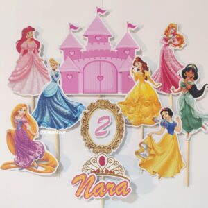 Topper de torta personalizado de Las Princesas de Disney