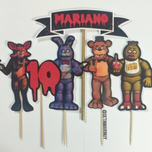 Topper de torta personalizado de Five Nights at Freddy's