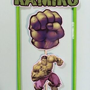 Topper de torta personalizado de Hulk