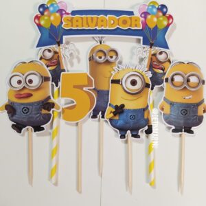 Topper de torta personalizado de Los Minions