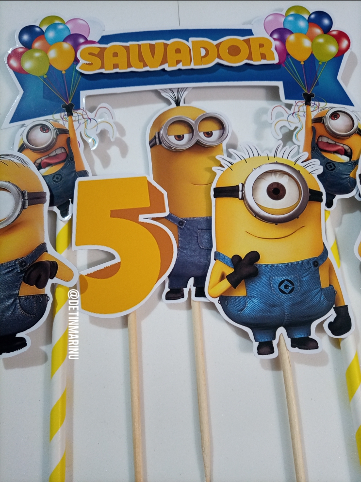 Topper de torta personalizado de Los Minions - Imagen 2