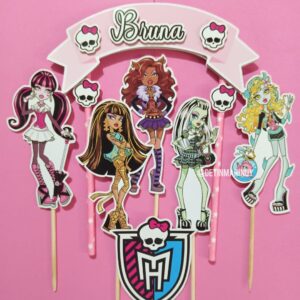 Topper de torta personalizado de Monster High