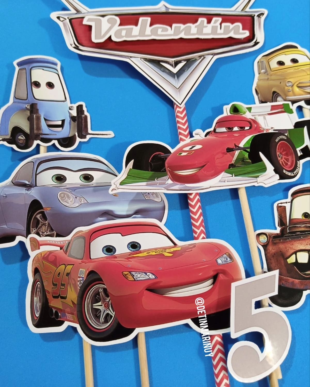 Topper de torta personalizado de Cars - Imagen 8