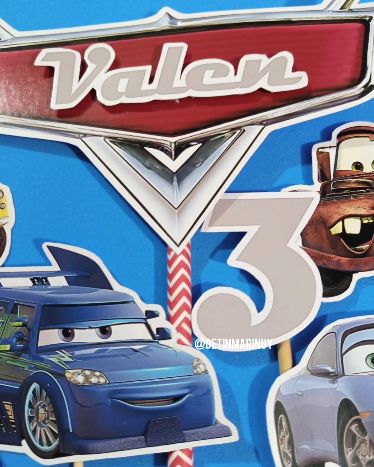 Topper de torta personalizado de Cars - Imagen 7