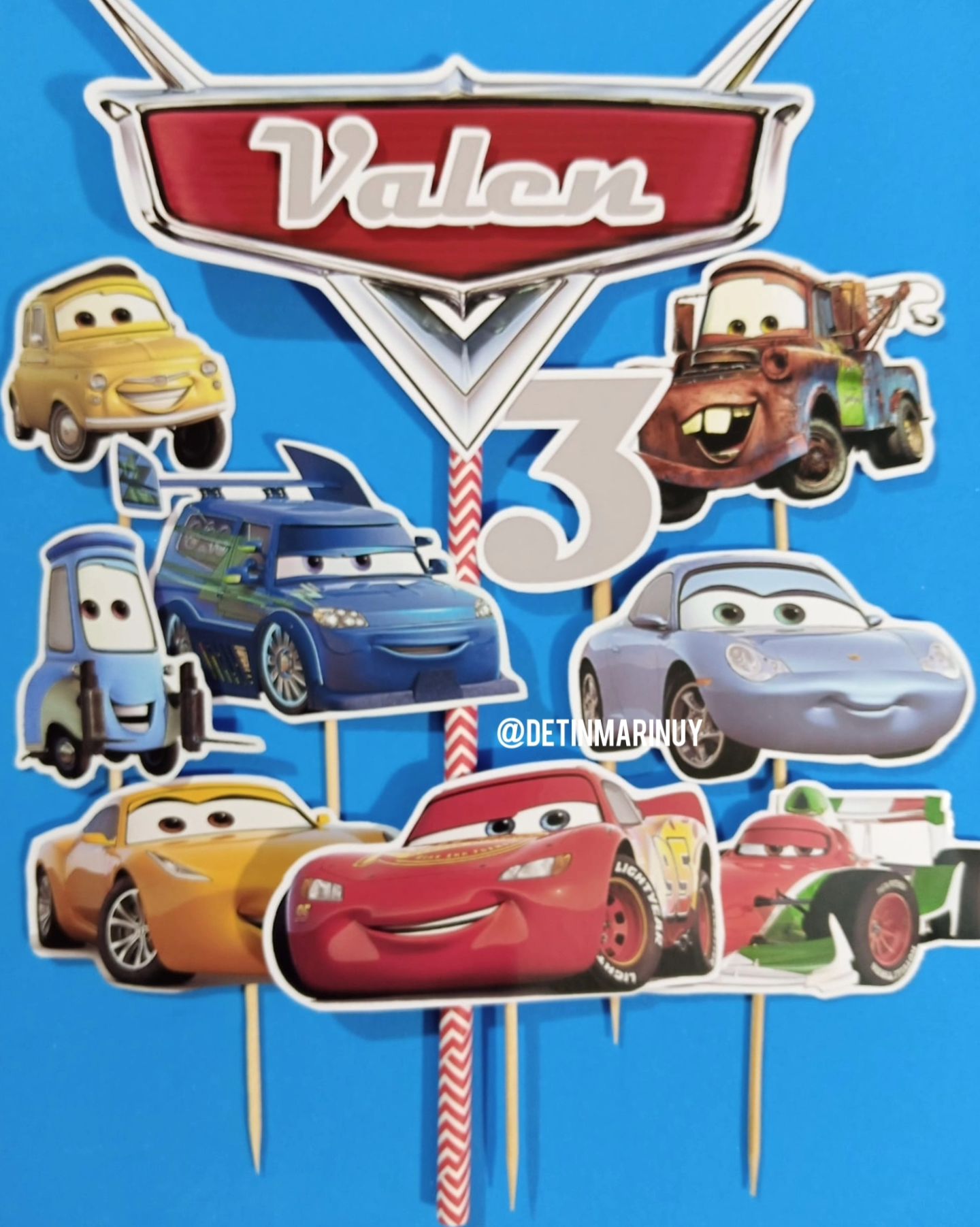 Topper de torta personalizado de Cars - Imagen 6