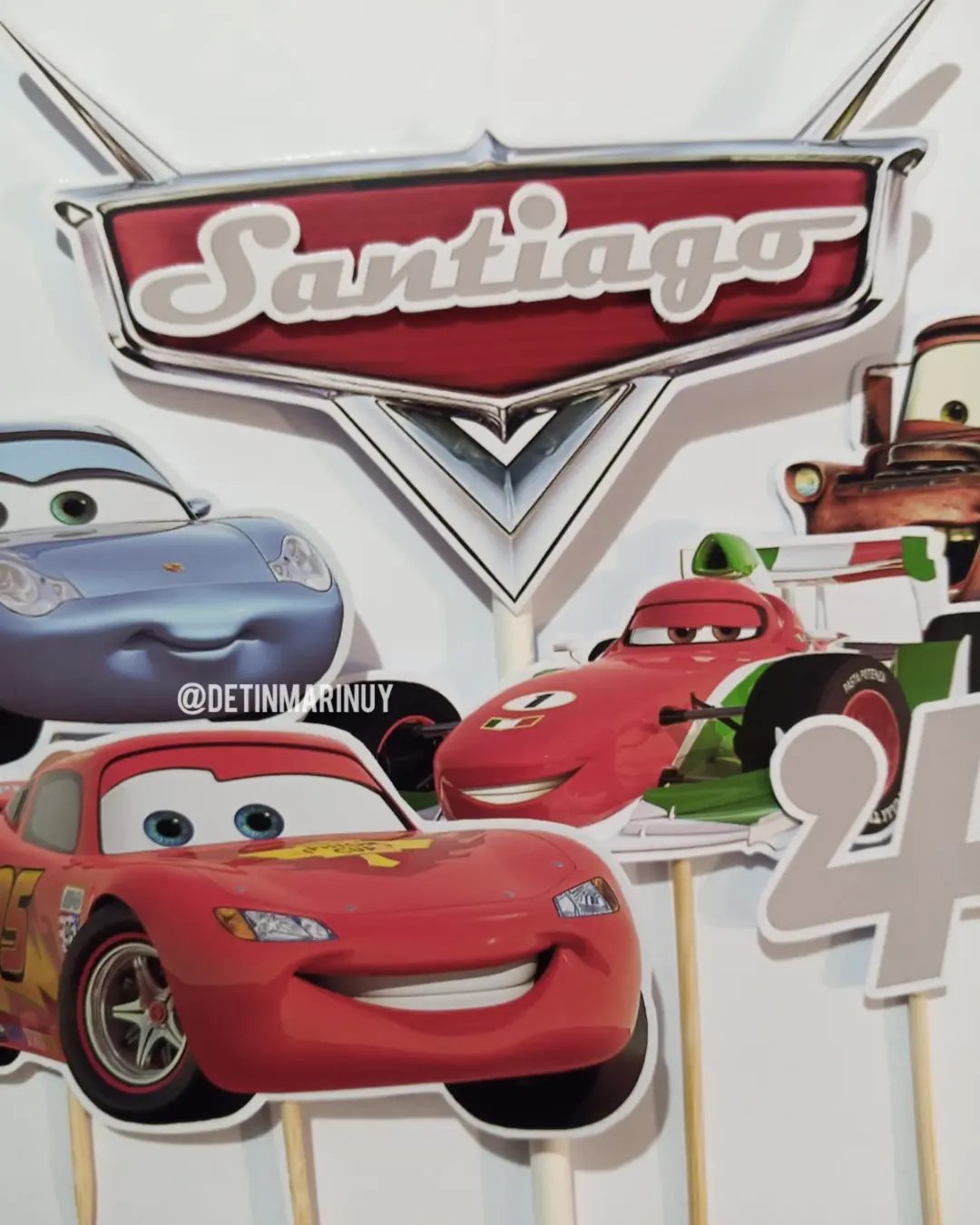 Topper de torta personalizado de Cars - Imagen 5