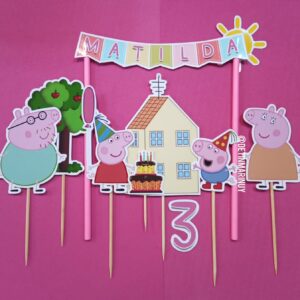Topper de torta personalizado de Peppa Pig