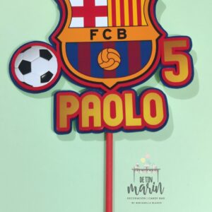 Topper de torta personalizado del FC Barcelona