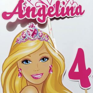 Topper de torta personalizado de Barbie