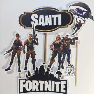 Topper de torta personalizado de Fortnite