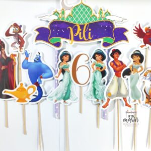Topper de torta personalizado de Jazmin - Aladdin
