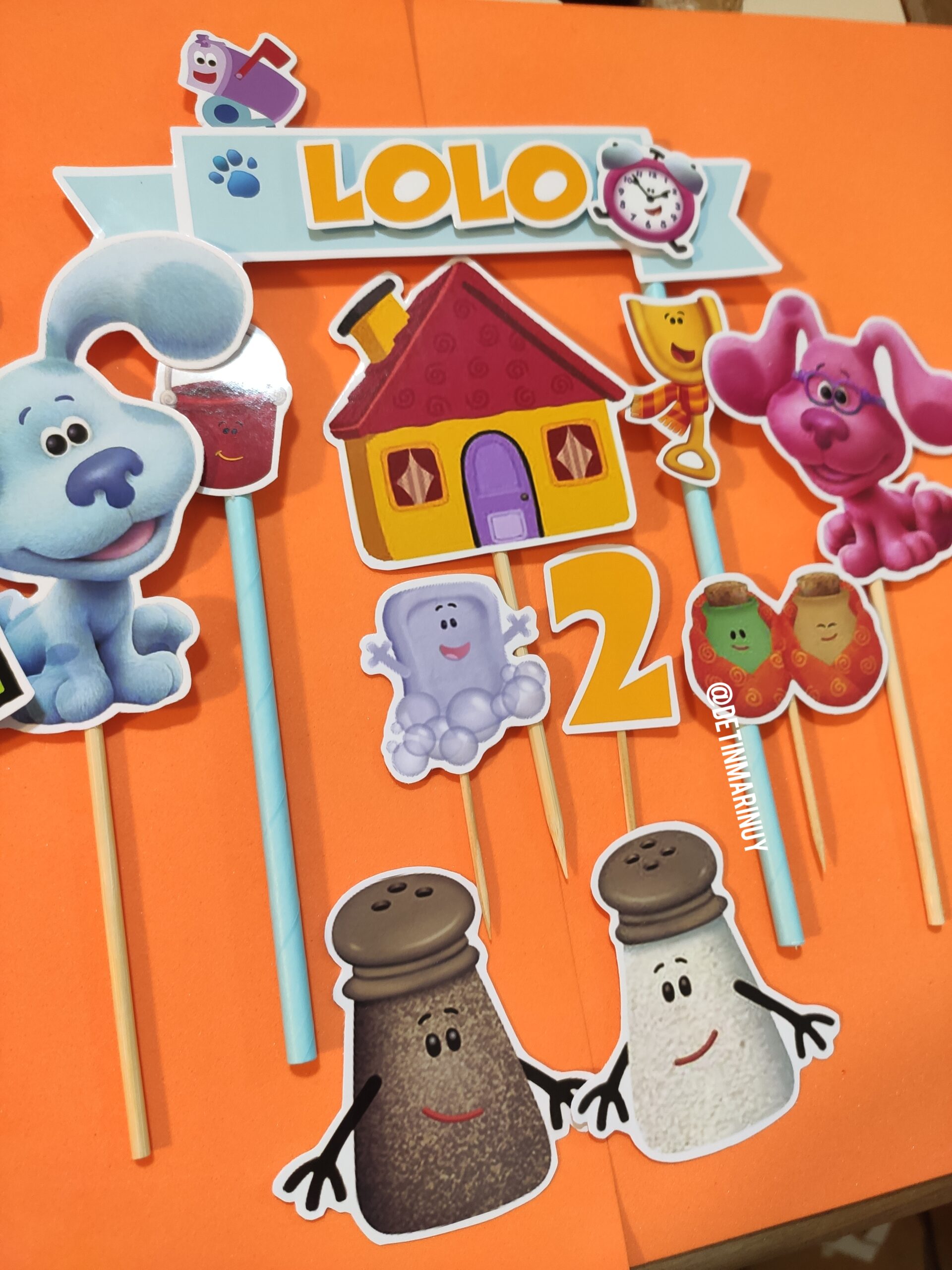 Topper de torta personalizado de Las Pistas de Blue - Imagen 2