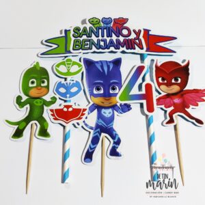 Topper de torta personalizado de Pj Mask