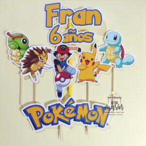 Topper de torta personalizado de Pokémon