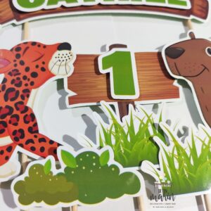 Topper de torta personalizado de animales autóctonos del Uruguay