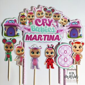 Topper de torta personalizado de Bebés Llorones