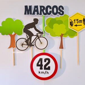 Topper de torta personalizado de Ciclista